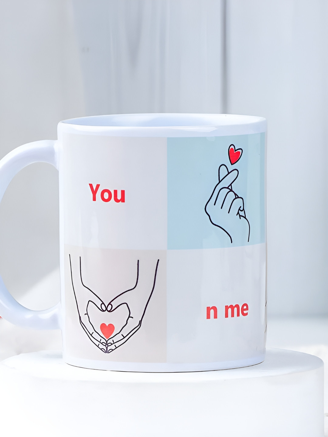 fnp Violet Trio White Typography Ceramic Microwave Safe Mug-325ml