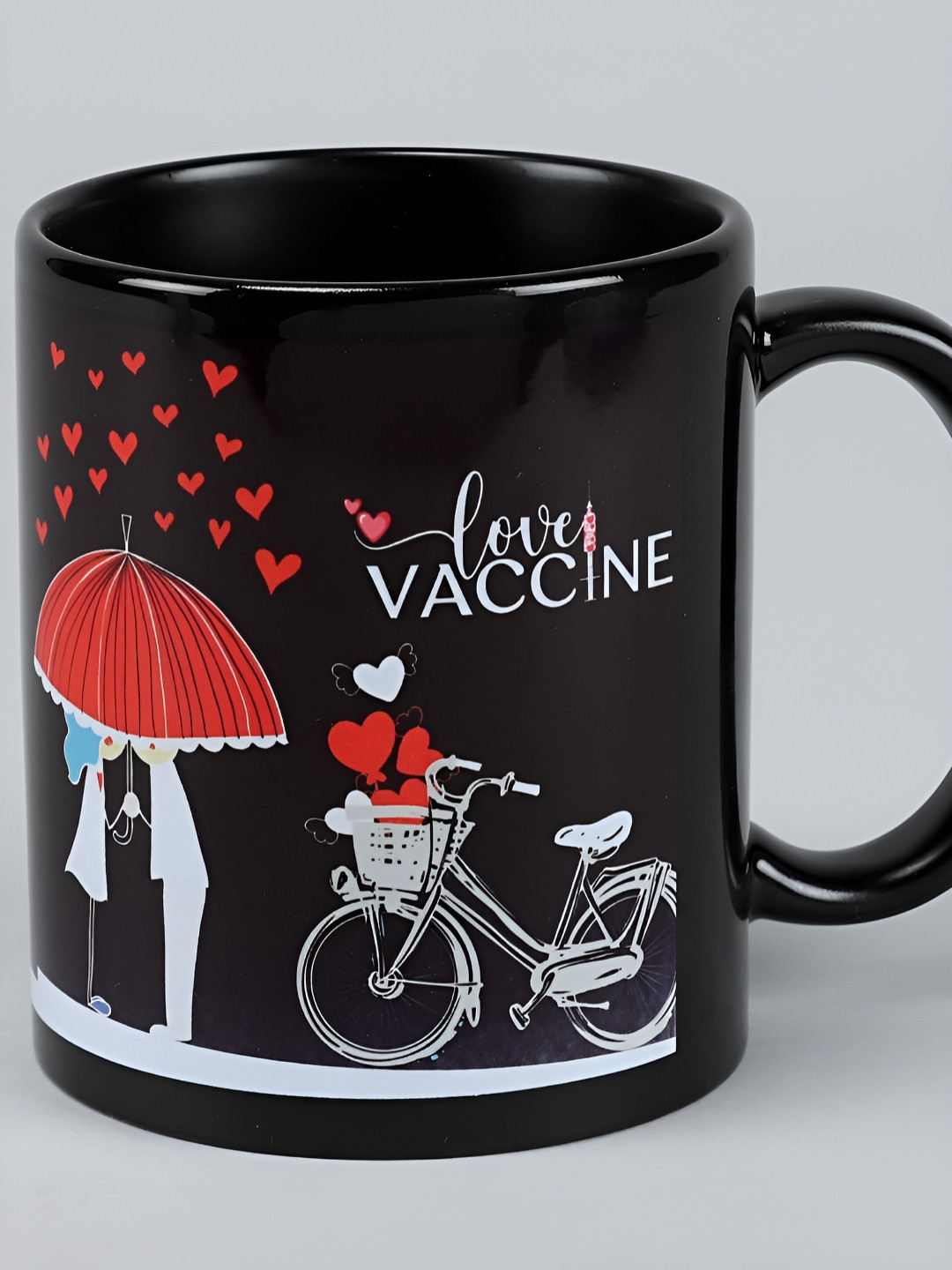 fnp Black Typography Ceramic Microwave Safe Mug-160ml