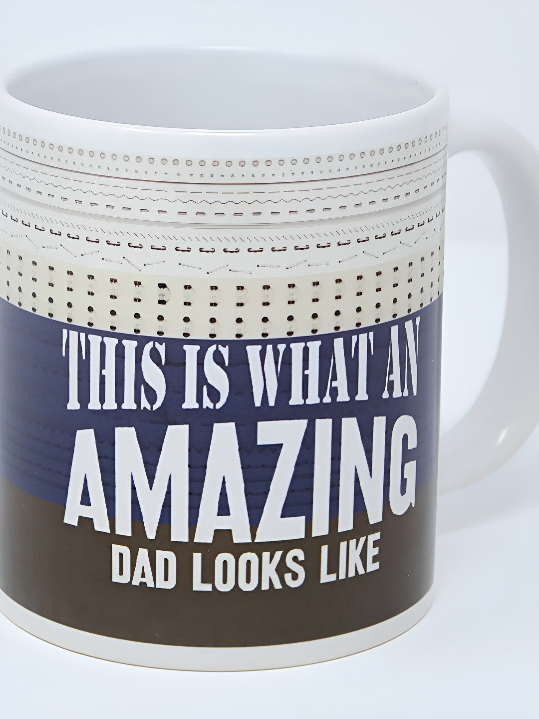 fnp Diwali Gift Ideas Be like Shiva White Typography Ceramic Microwave Safe Mug-325ml