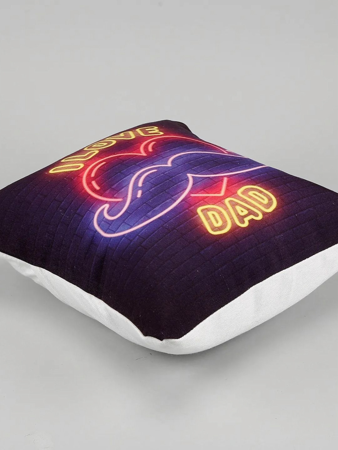 fnp Violet & White Printed Pre-Filled Cushion