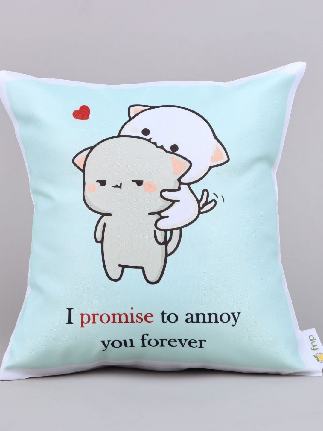 fnp Blue & Grey Printed Pre-Filled Cushion