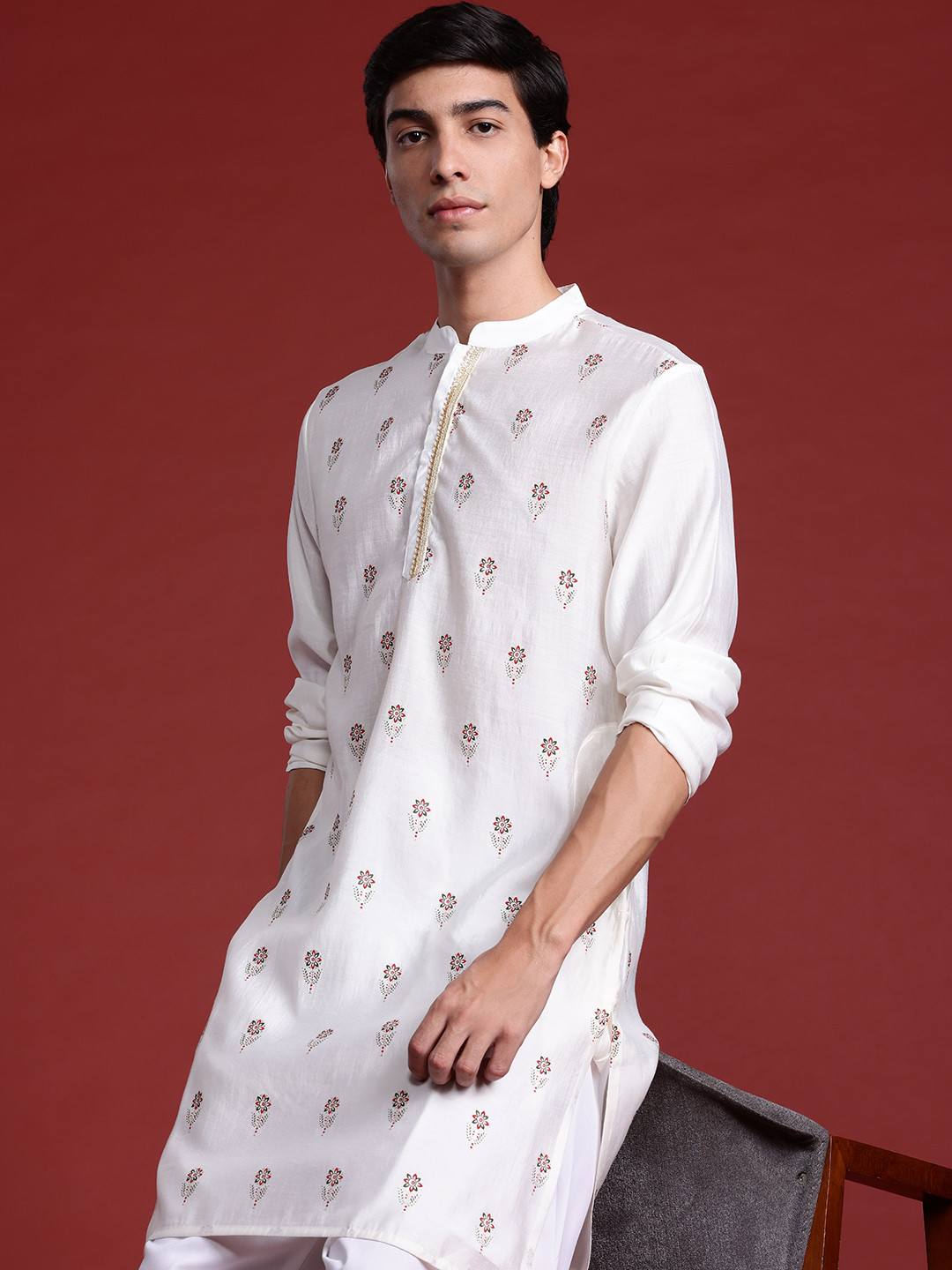 Anouk Floral Printed Regular Kurta with Salwar