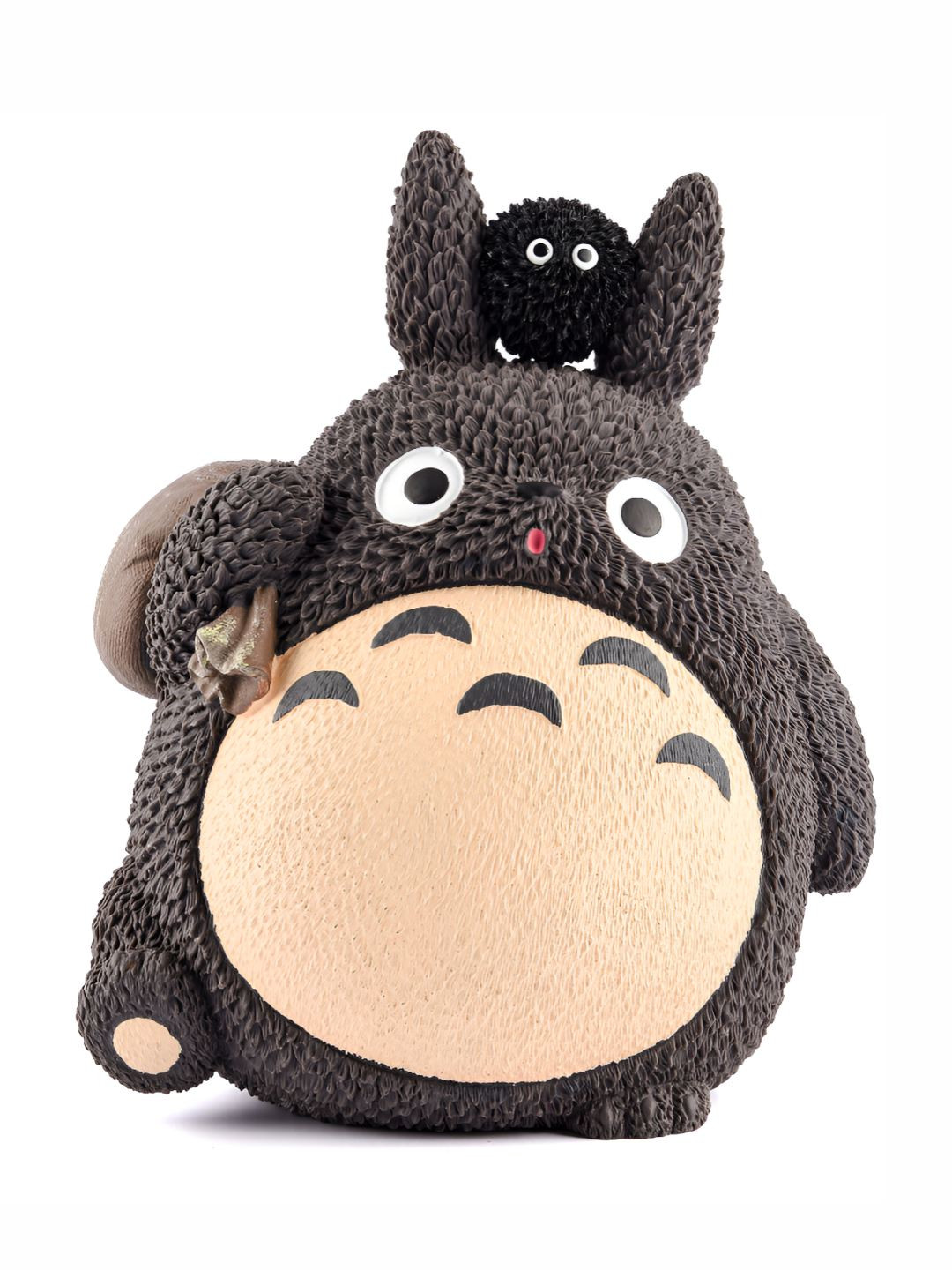 COMICSENSE Grey & Brown Forest Spirit With Soot Spirit Piggy Textured Bank