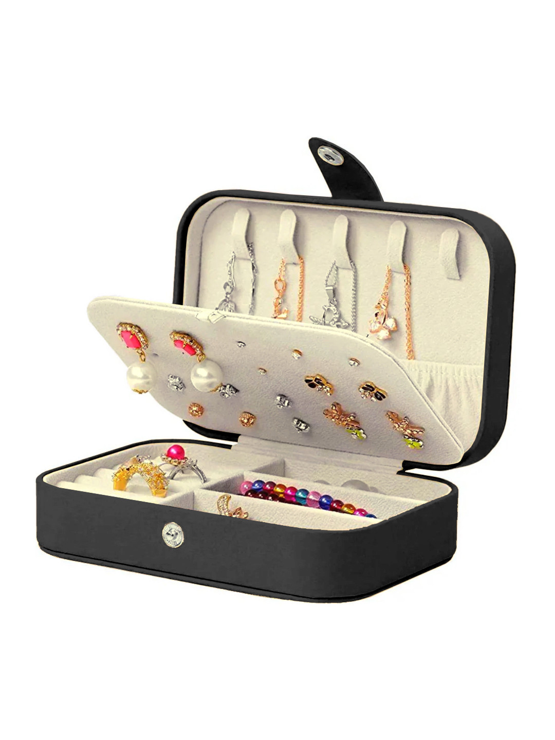 Cortina Black Zipper Portable Jewellery Storage Organiser