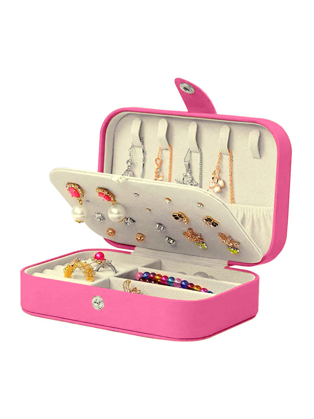 Cortina Pink Zipper Portable Jewellery Storage Organiser