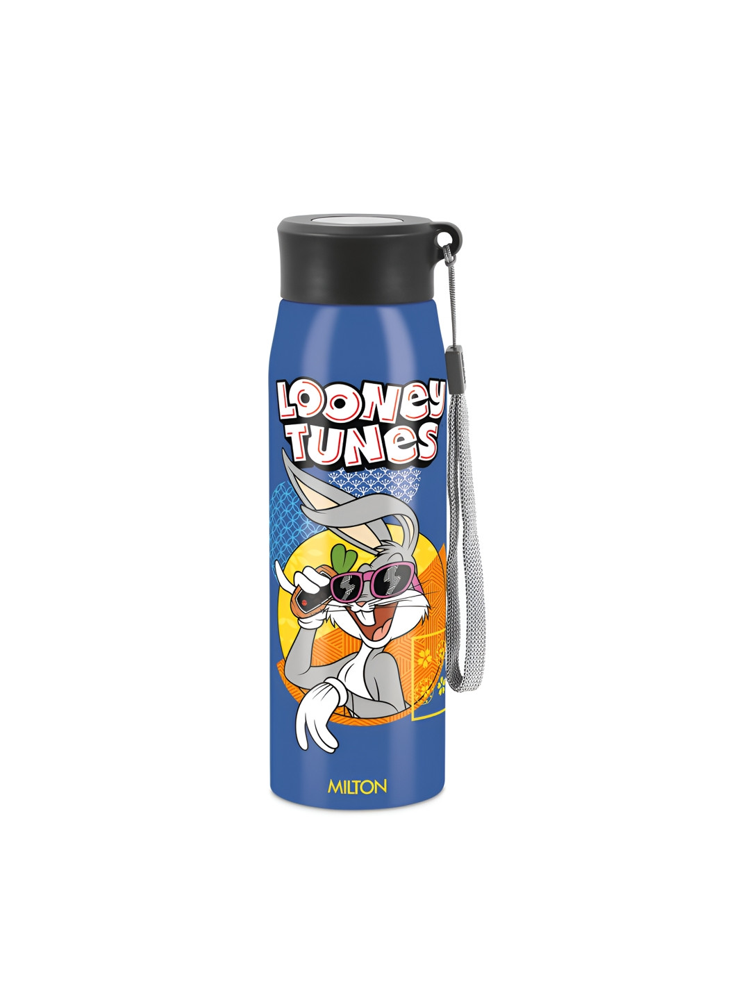 Milton Handy Navy Blue Cartoon Characters Stainless Steel Spill Proof Water Bottle - 690ml