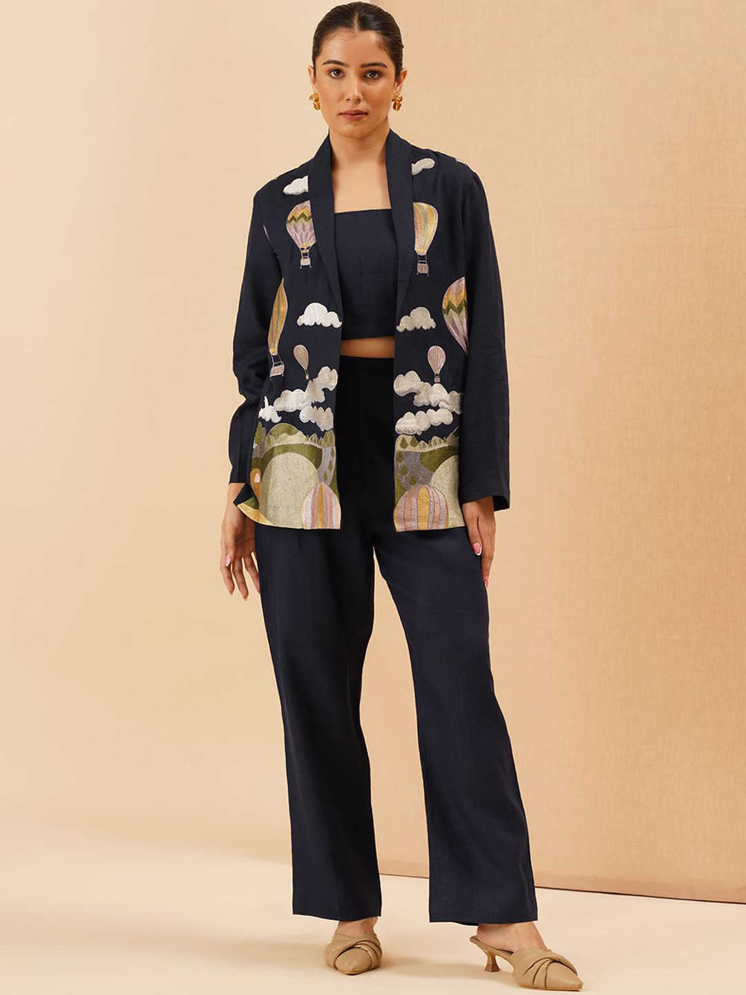 KALPRAAG Cappadocia Theme Embroidered Shrug Co Ord Set