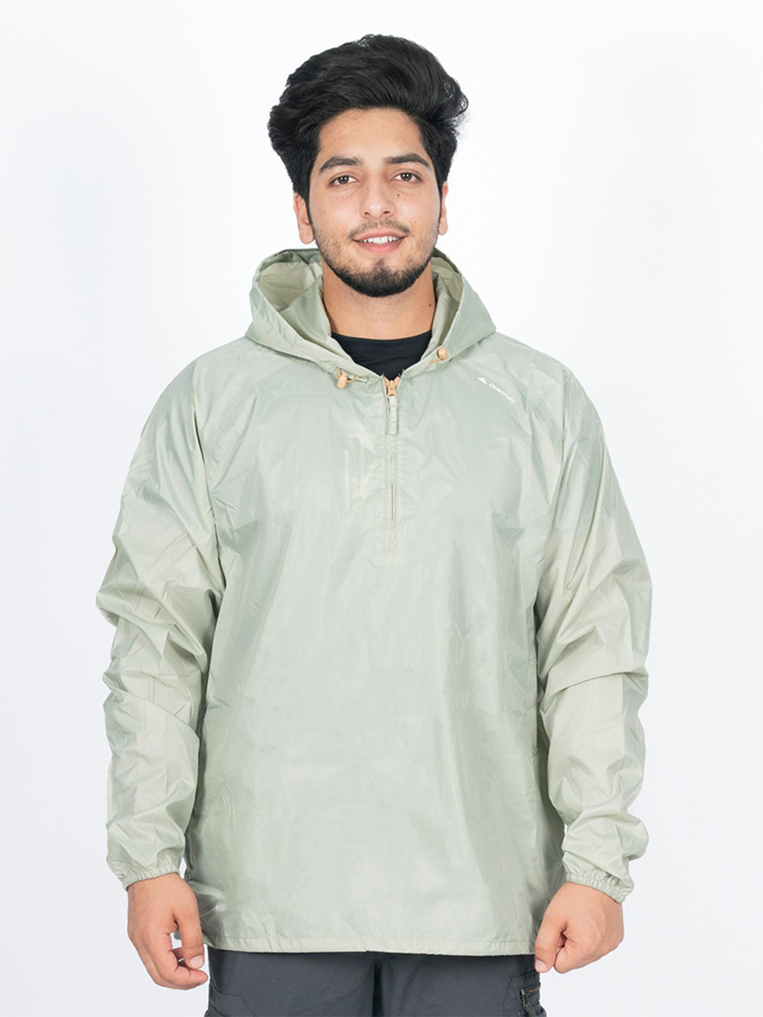 Decathlon QUECHUA - Men Green Compact Waterproof Rain Jacket