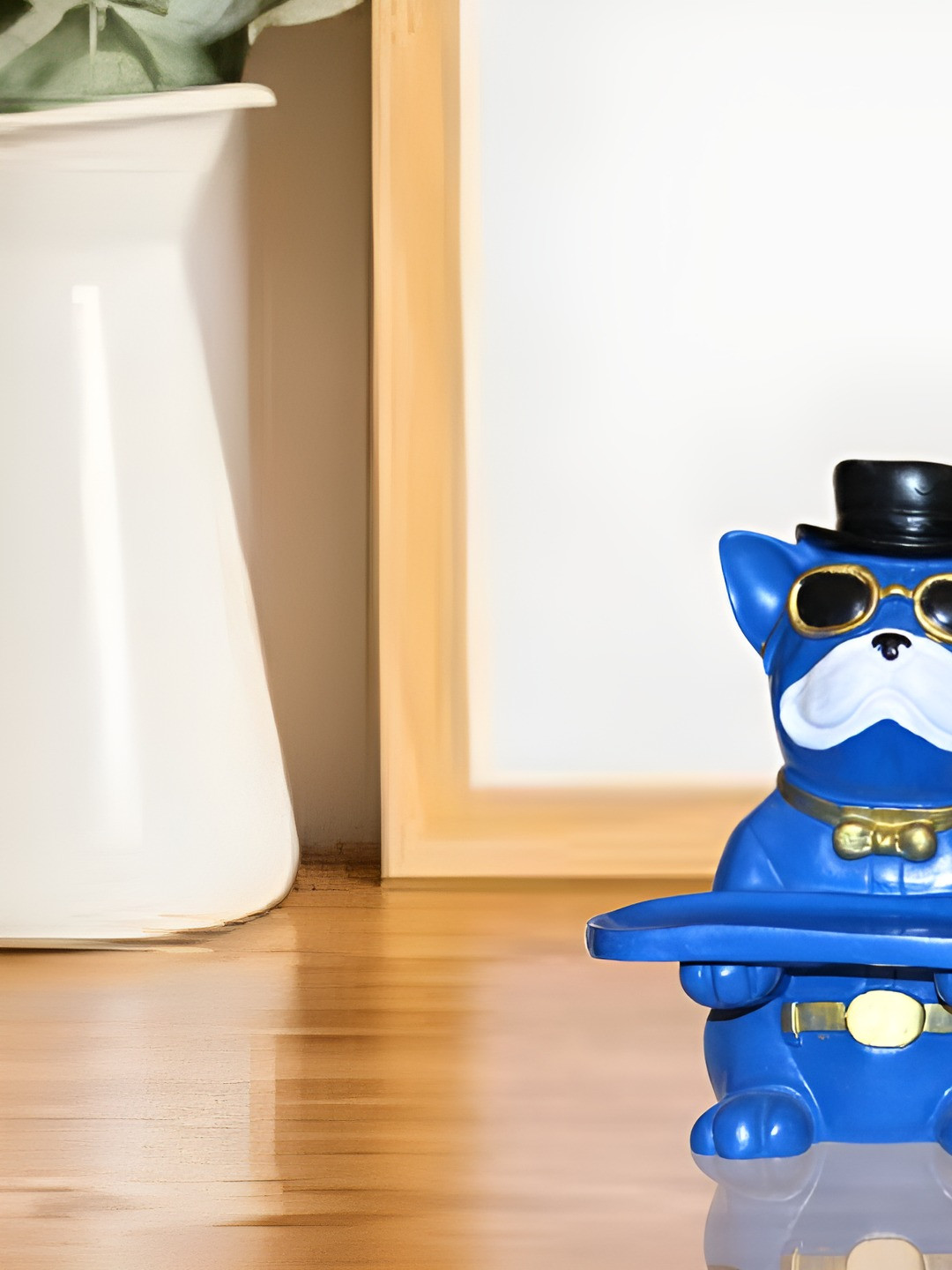 BECKON VENTURE Blue Polyresin Natural Living Room Tiny Showpiece - 9.1 Inches