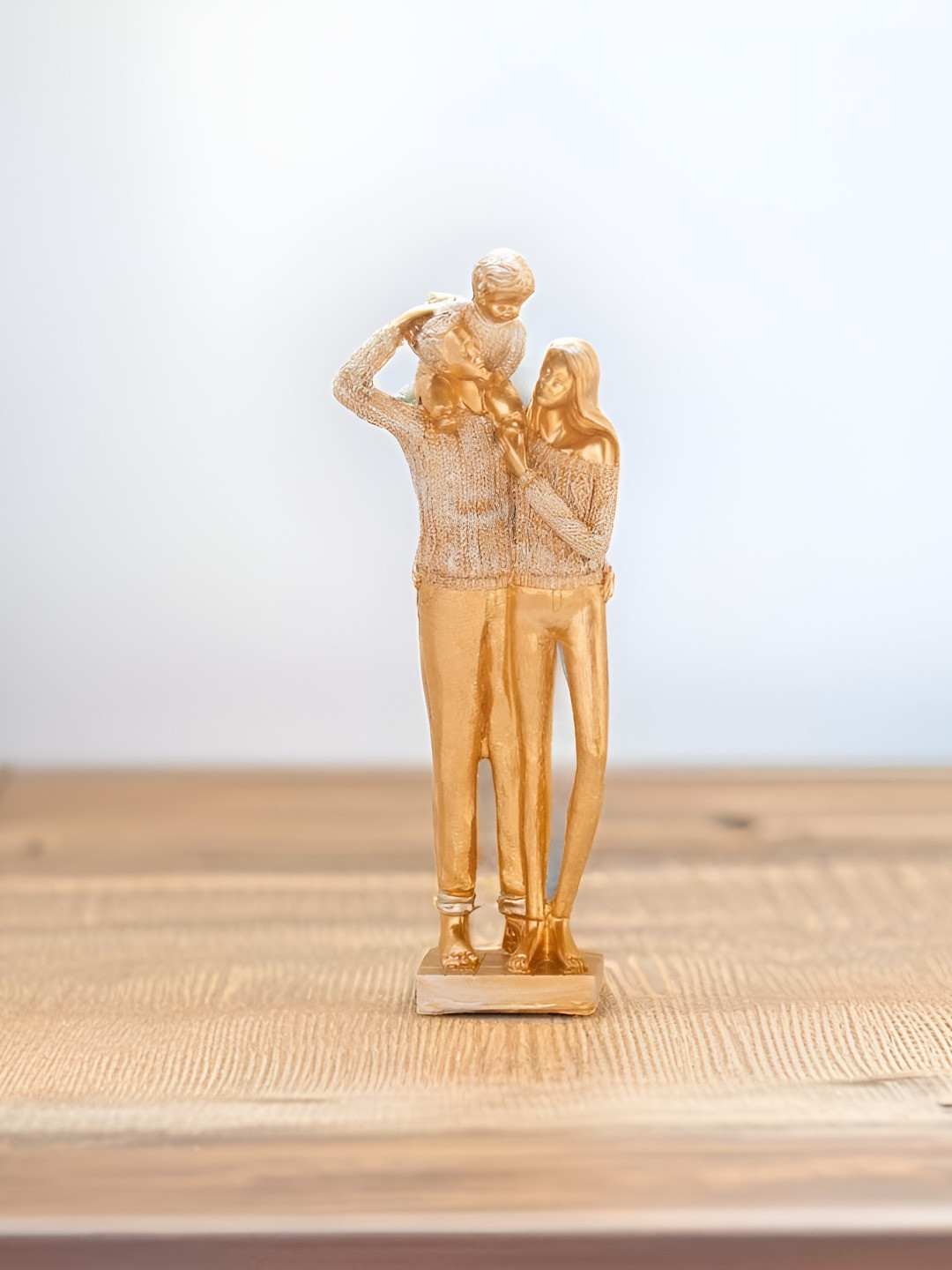 BECKON VENTURE Copper Polyresin Glossy Living Room Small Showpiece - 12.6 Inches