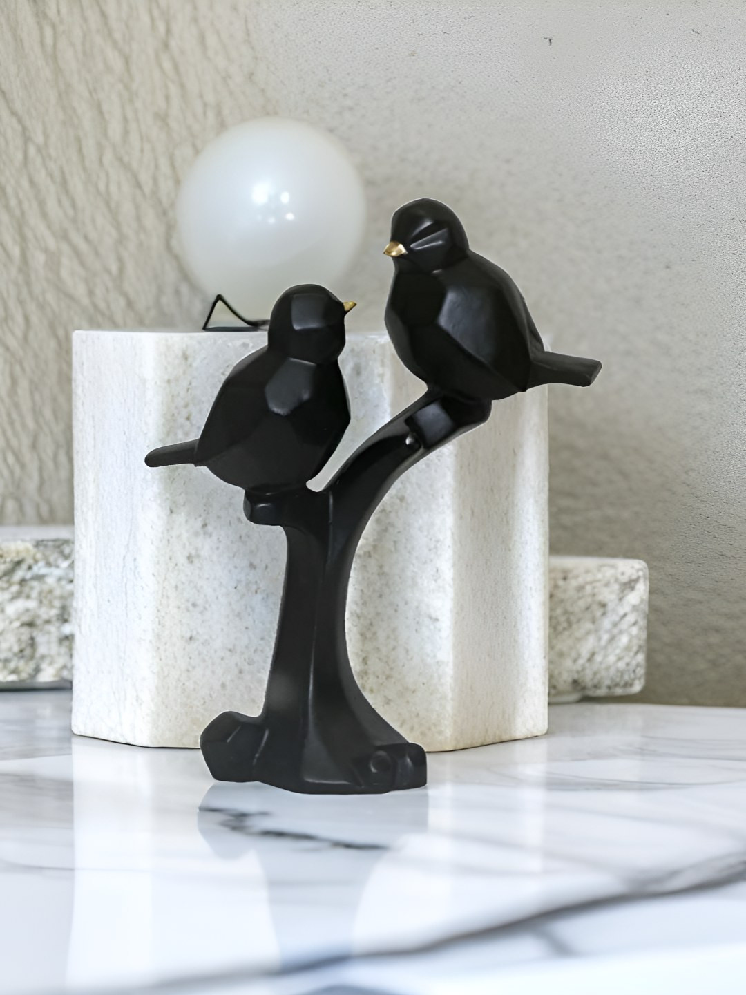 BECKON VENTURE Black Polyresin Matte Study Room Tiny Showpiece - 8.3 Inches