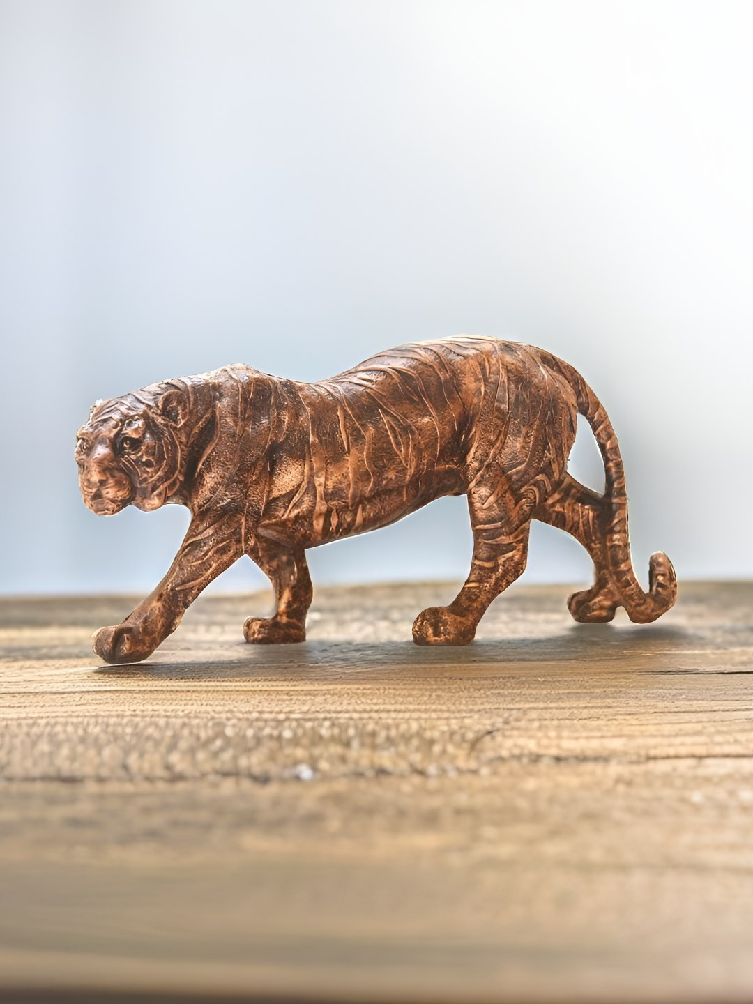 BECKON VENTURE Copper Polyresin Matte Living Room Medium Showpiece - 5.5 Inches