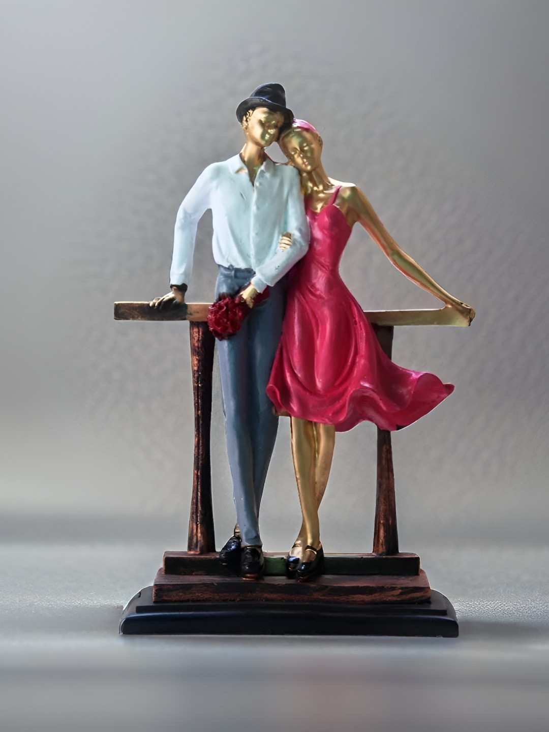 BECKON VENTURE Blue Polyresin Natural Bedroom Small Showpiece - 11 Inches