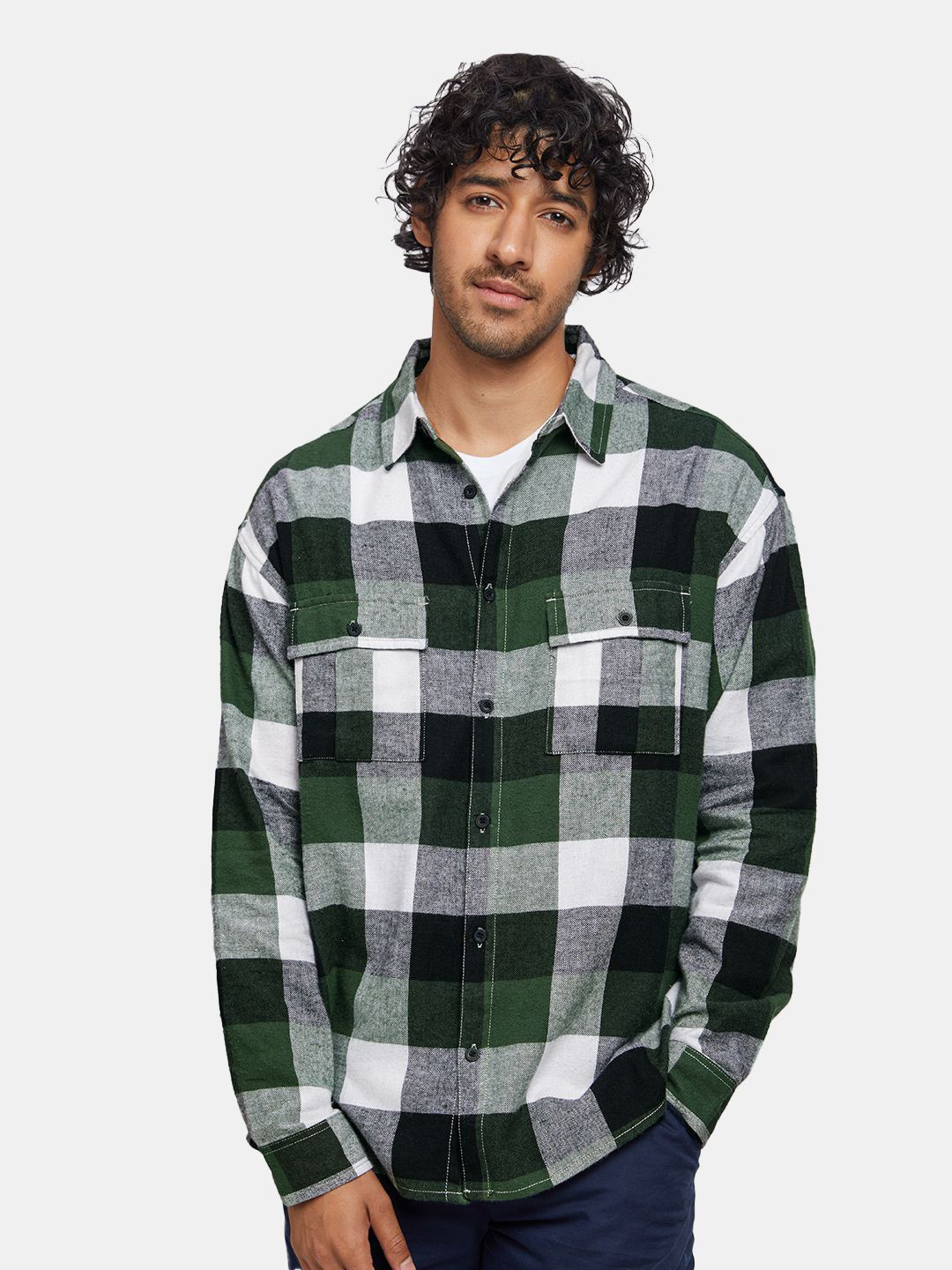 The Souled Store Men Buffalo Checks Opaque Checked Casual Shirt