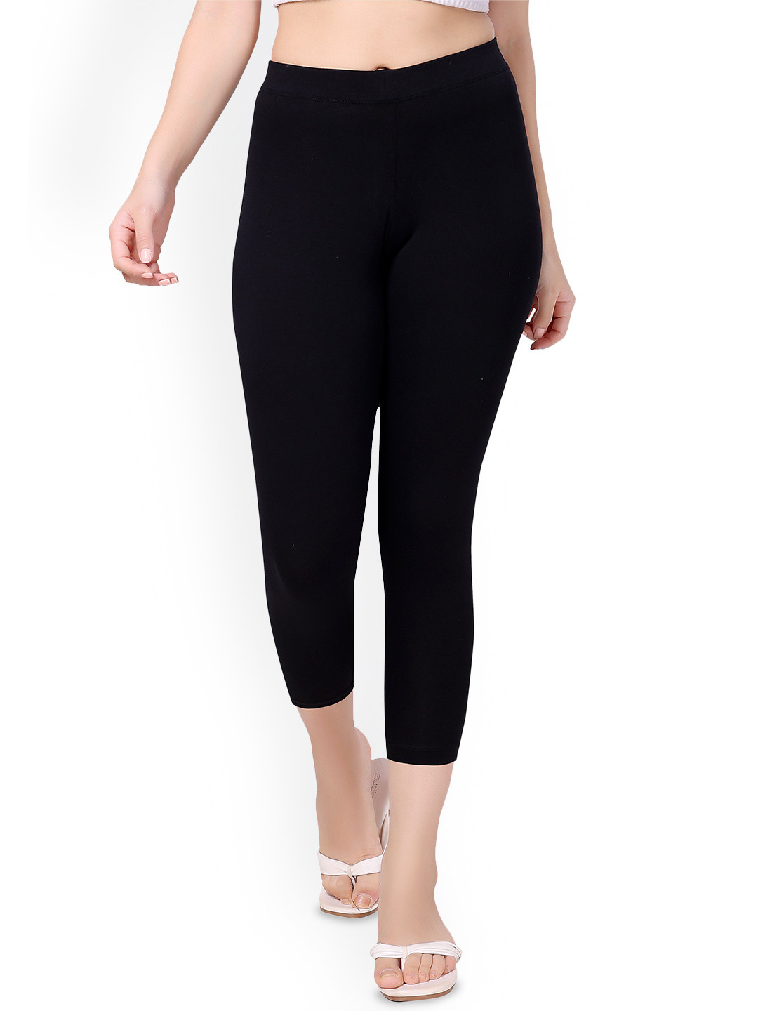 TRASA Women Skinny Fit Cropped Leggings