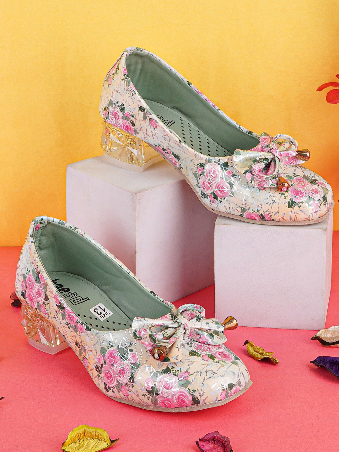 BAESD Girls Floral Pump Heels