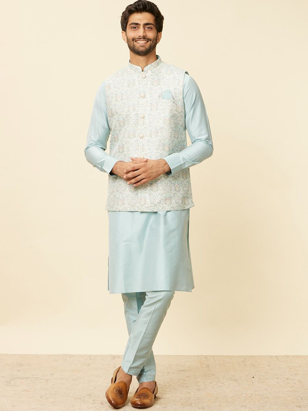 Twamev Straight Kurta Set with Jacket