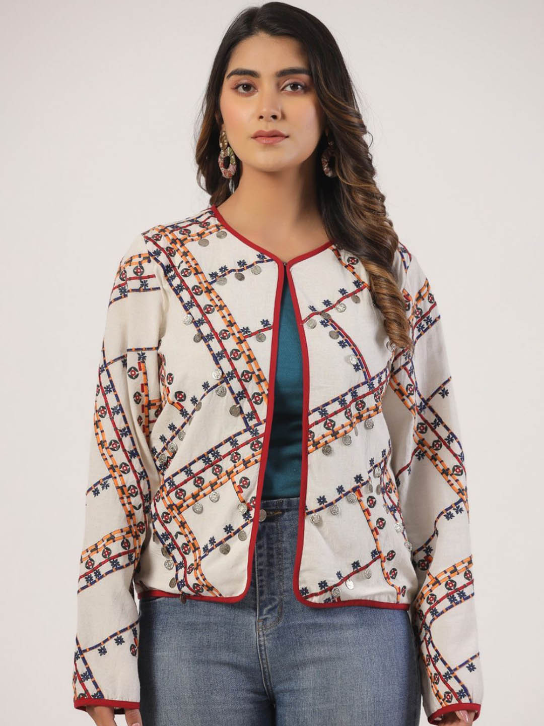 Zolo Label Women Embroidered Tailored Jacket