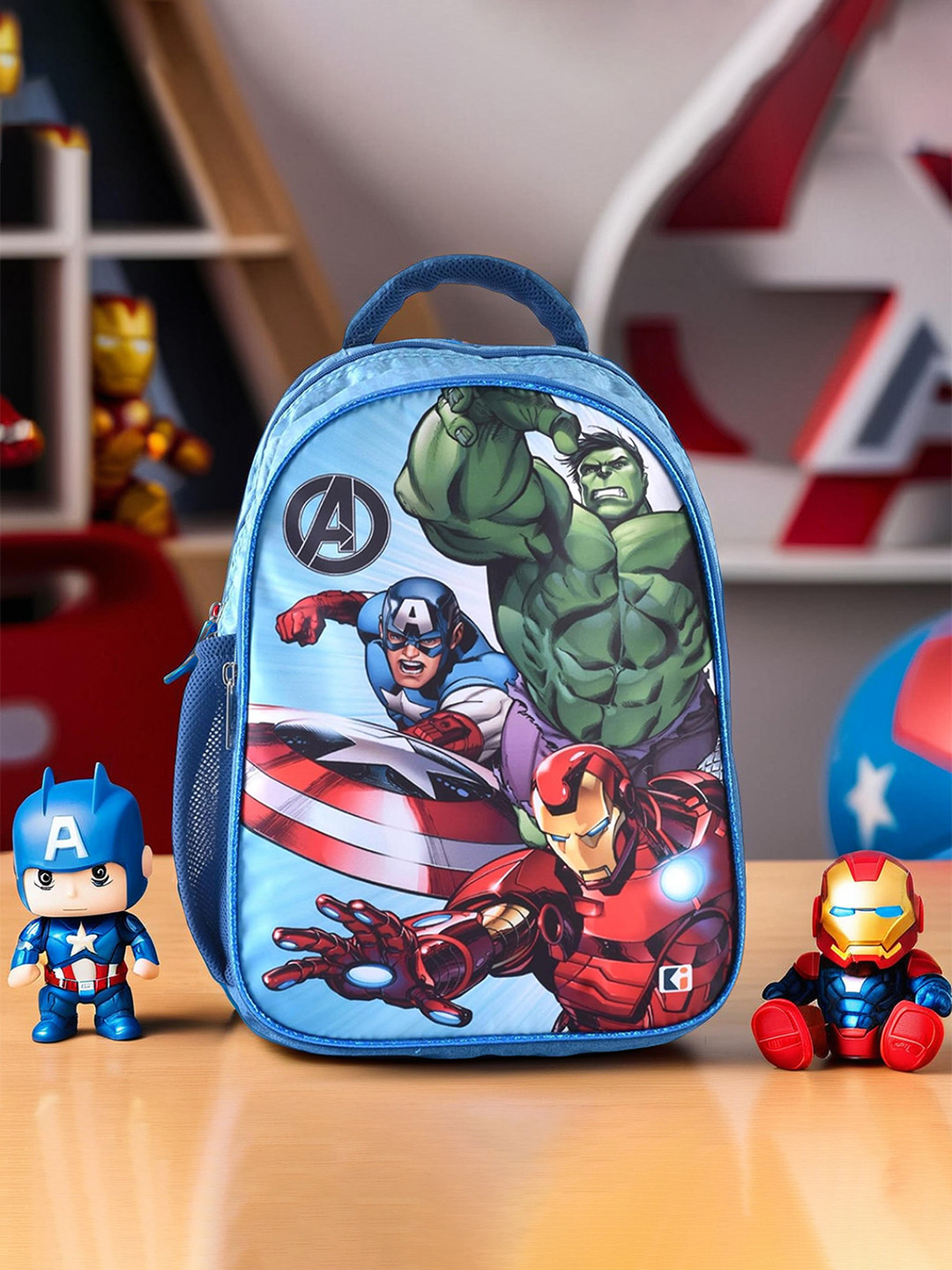 Kuber Industries Kids Unisex Disney avengers 4 Compartment Backpack