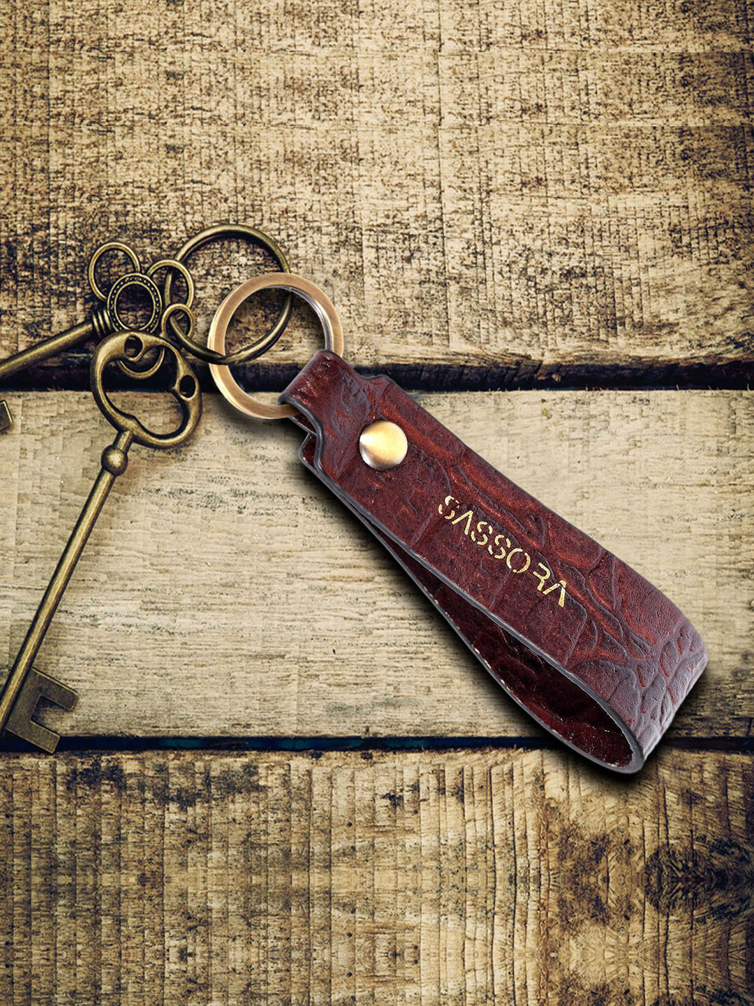 Sassora Pack Of 2 Leather Key chains