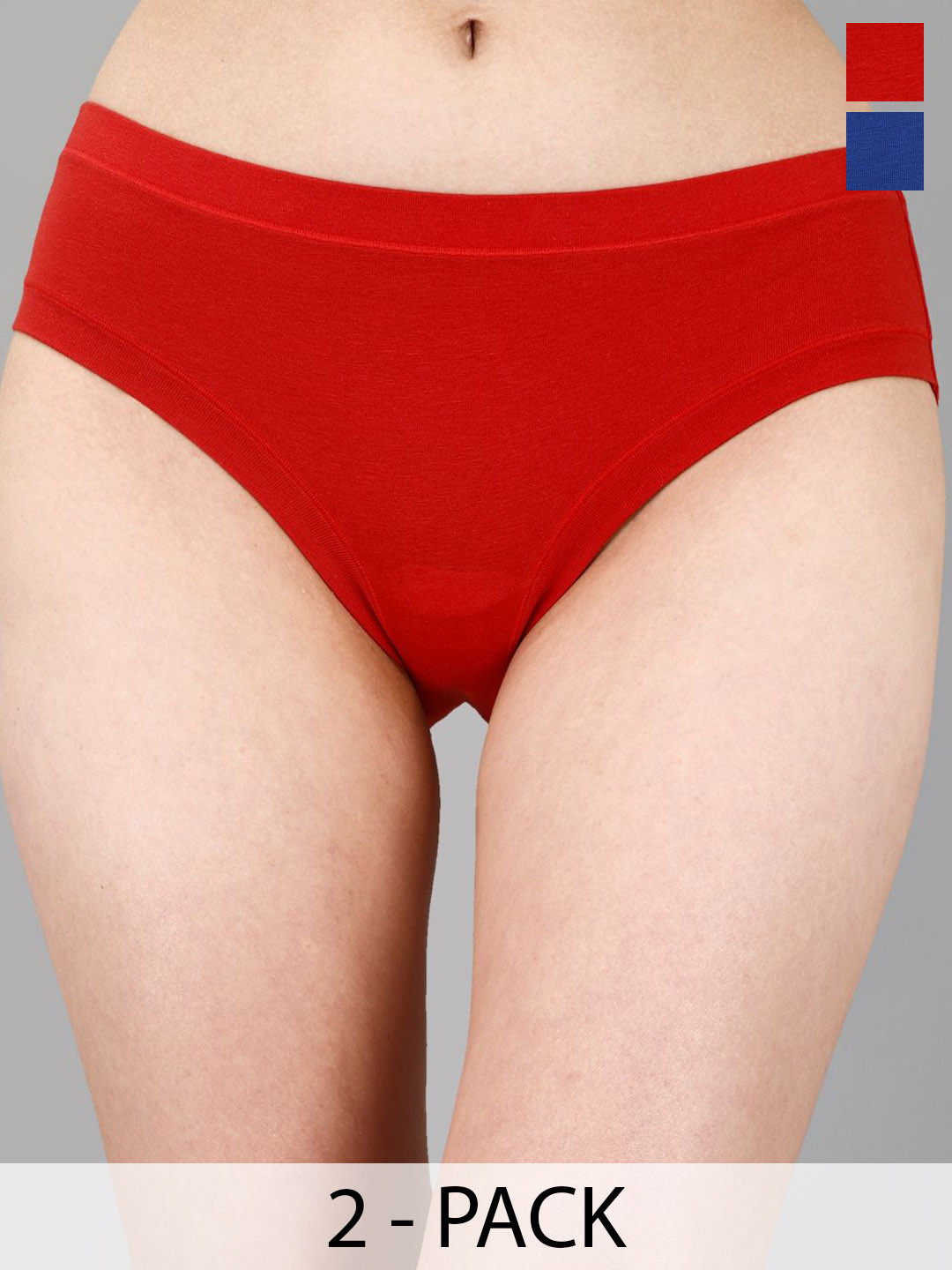 Soie Pack Of 2 Mid Rise Seamless Hipster Briefs 2CK-33 P- 10