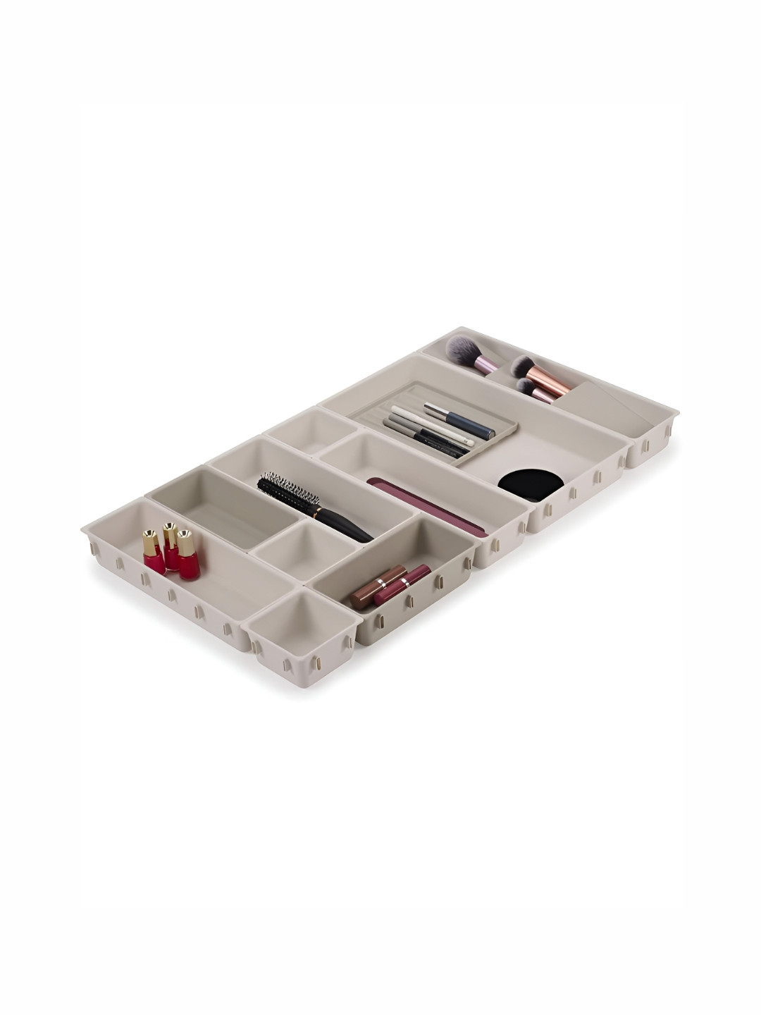 HOUSE OF QUIRK Beige Wardrobe Makeup Organiser