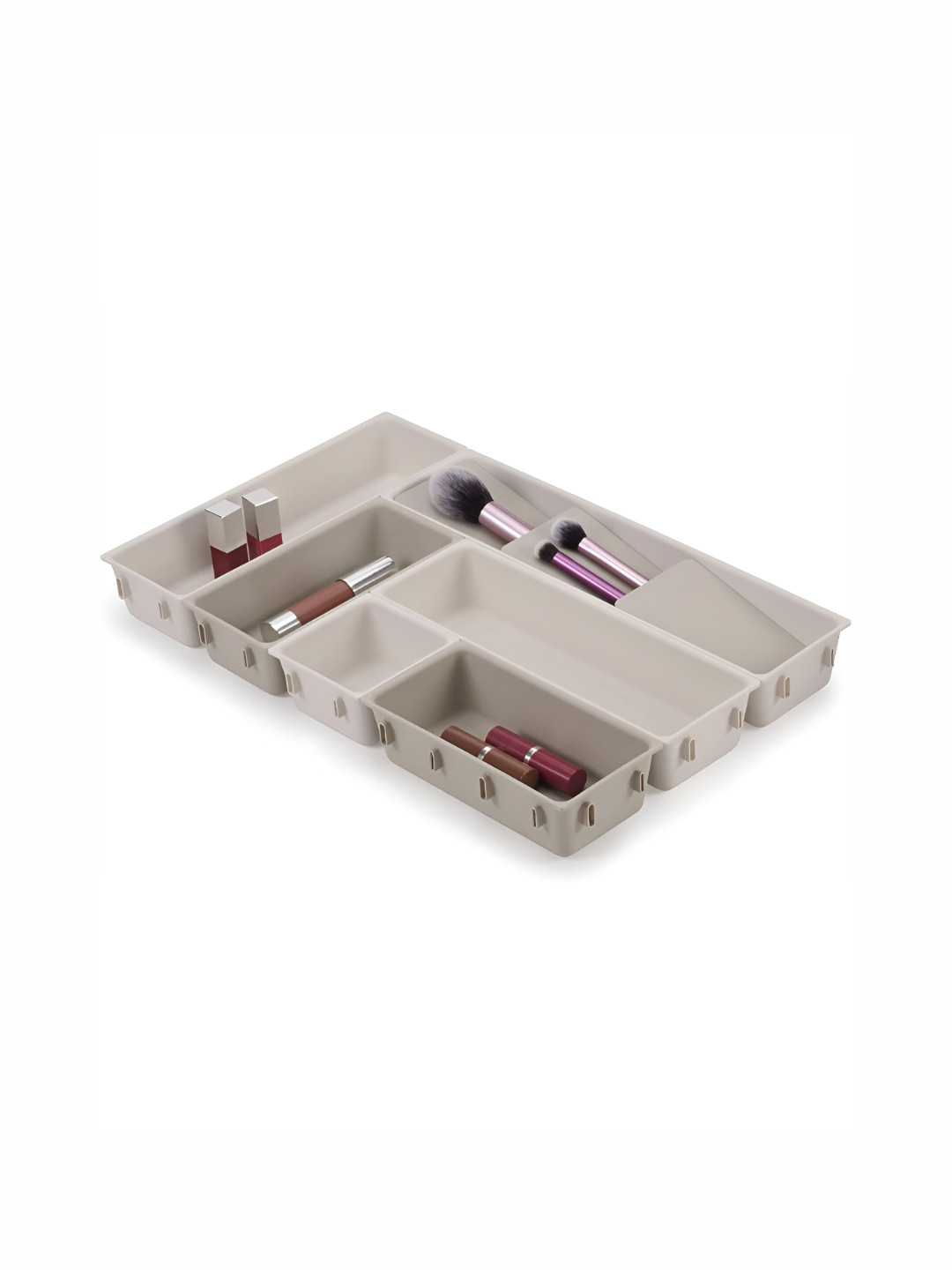 HOUSE OF QUIRK Beige Wardrobe Makeup Organiser