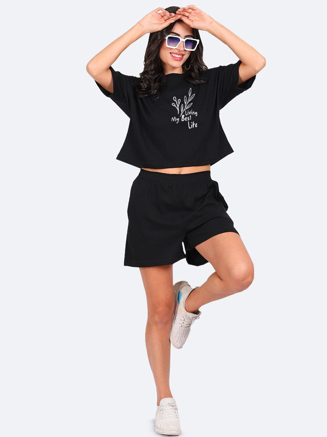Mad Over Print Printed T-Shirt & Shorts Co-Ords