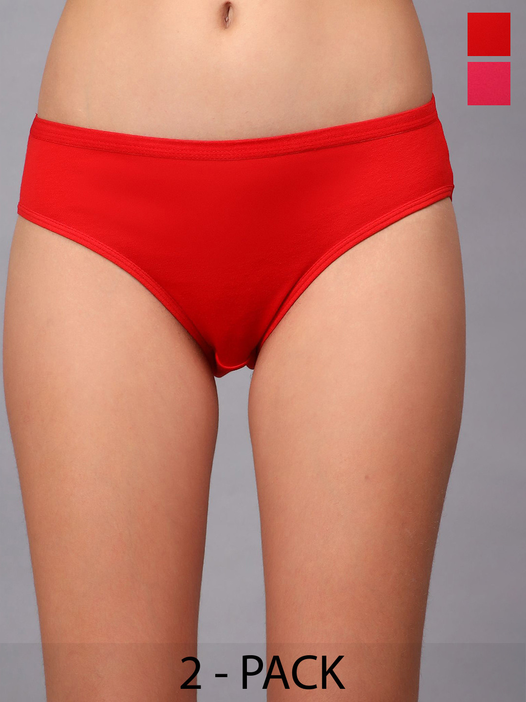 JJAAGG T Women 2 Pcs Mid Rise Basic Briefs JAG-W-213-24