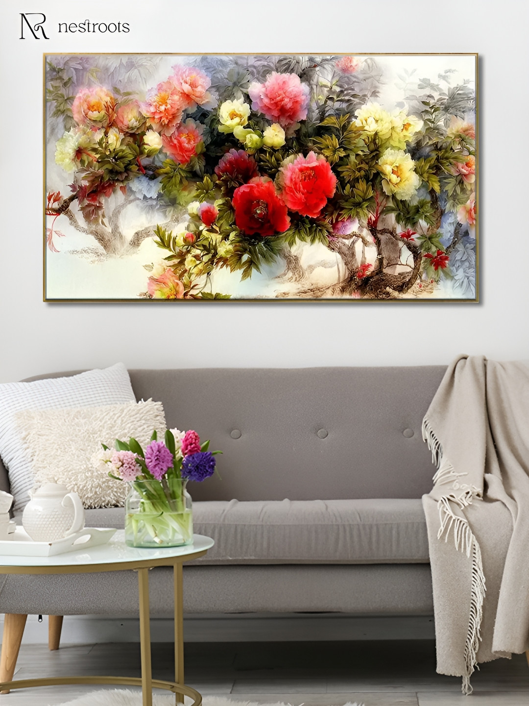 nestroots Canvas Wall Rectangle Paintings Wall Art - 18 x 36 In