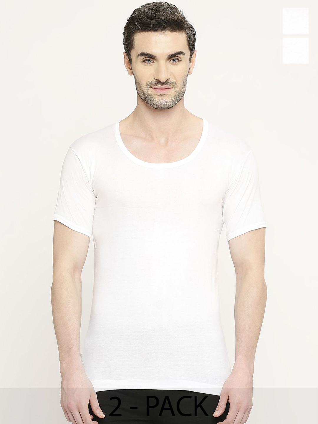 VIP Men 2 Pcs Cotton Innerwear Vests VP-MI-VS-CLSRS-10P-95-PO2