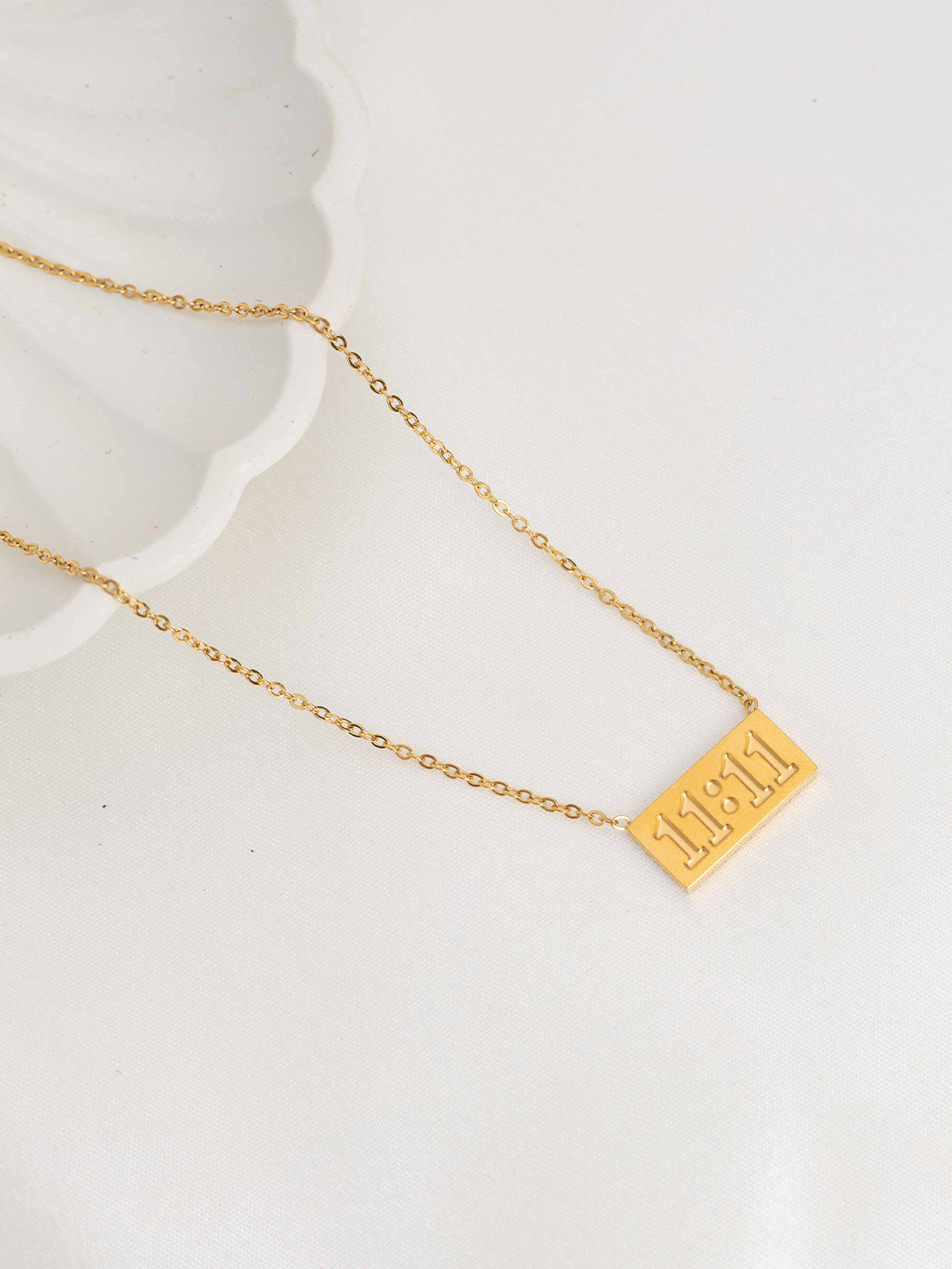 Perfectly Average Women 18k Gold Plated Jewellery 11:11 Necklace