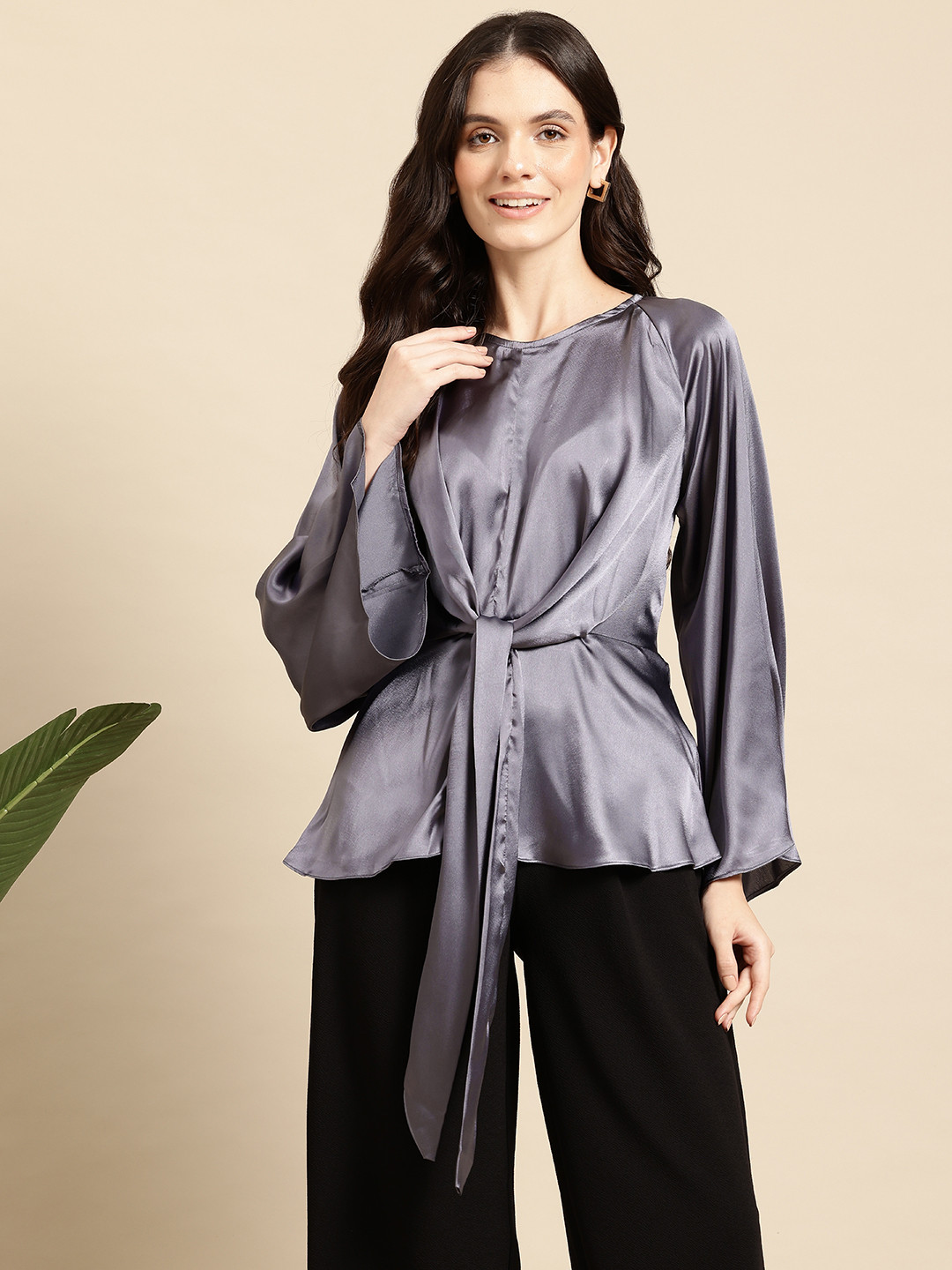 Mast & Harbour Front Tie-Up Satin Finish Top