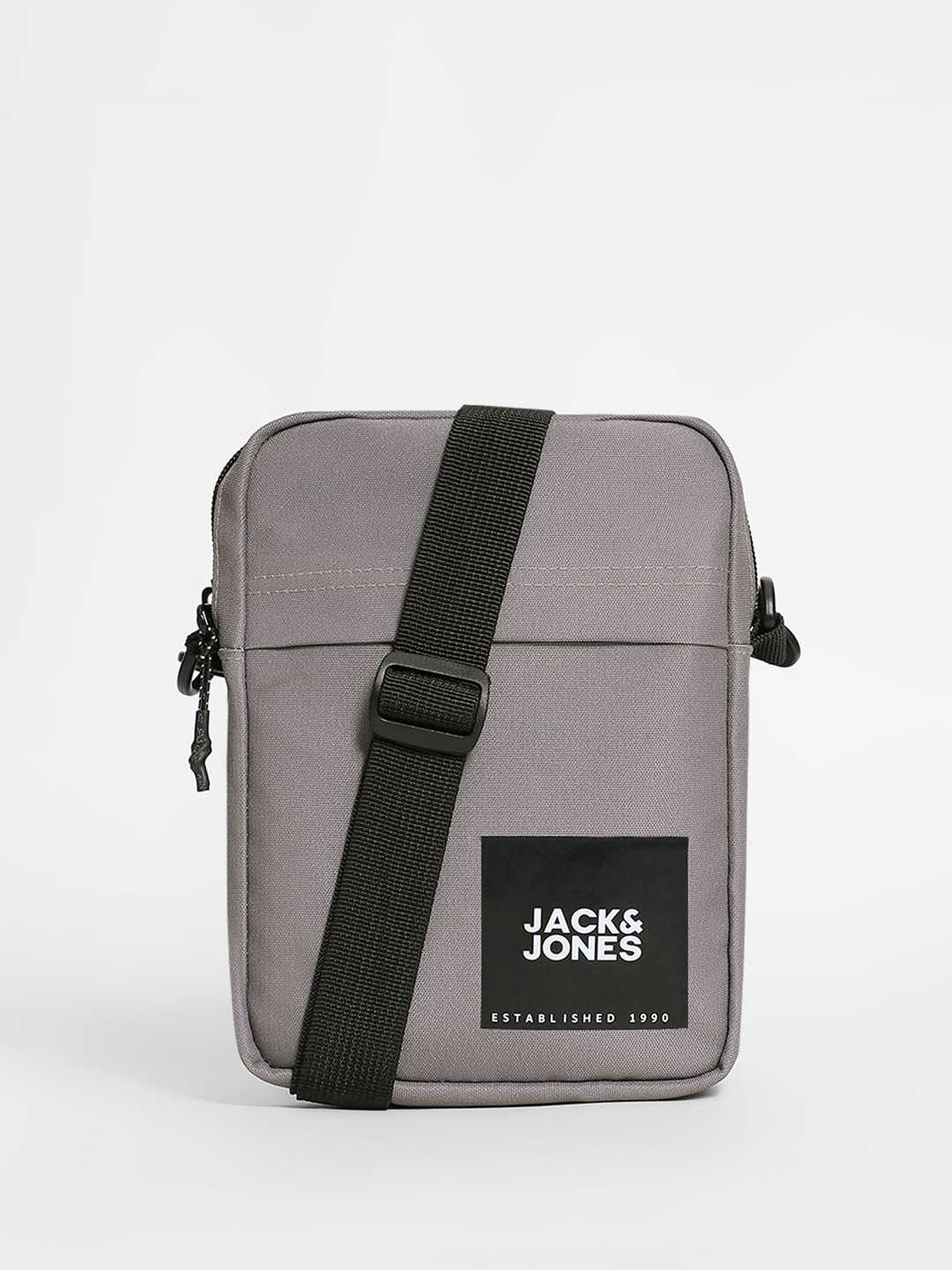 Jack & Jones Men Structured Sling Bag with Applique