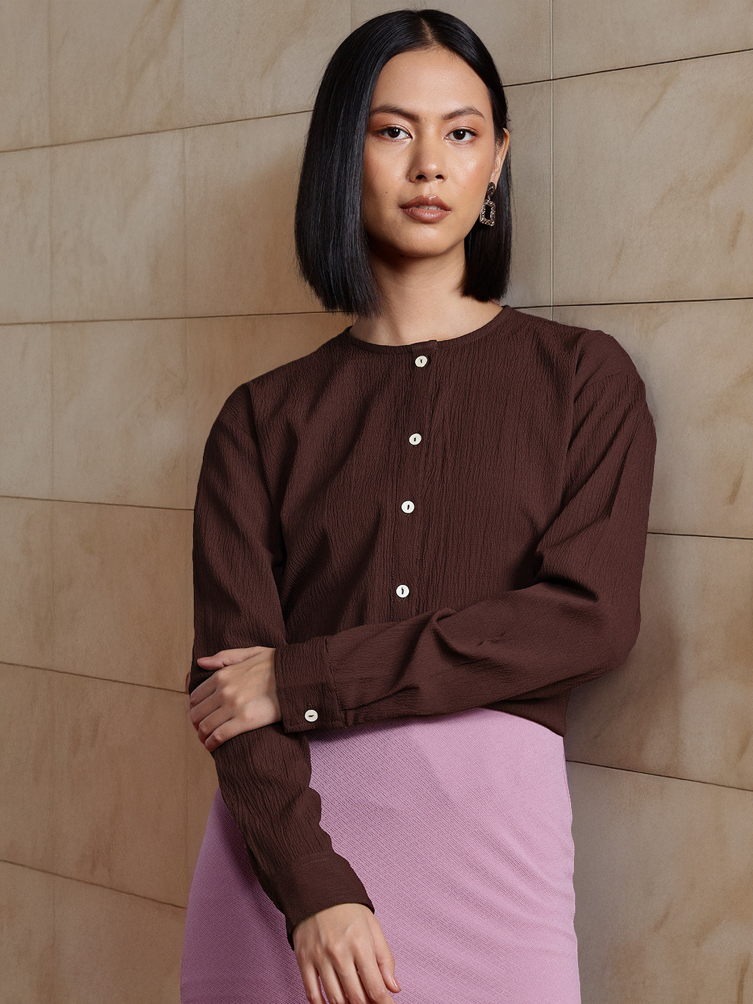 all about you Textured Formal Shirt