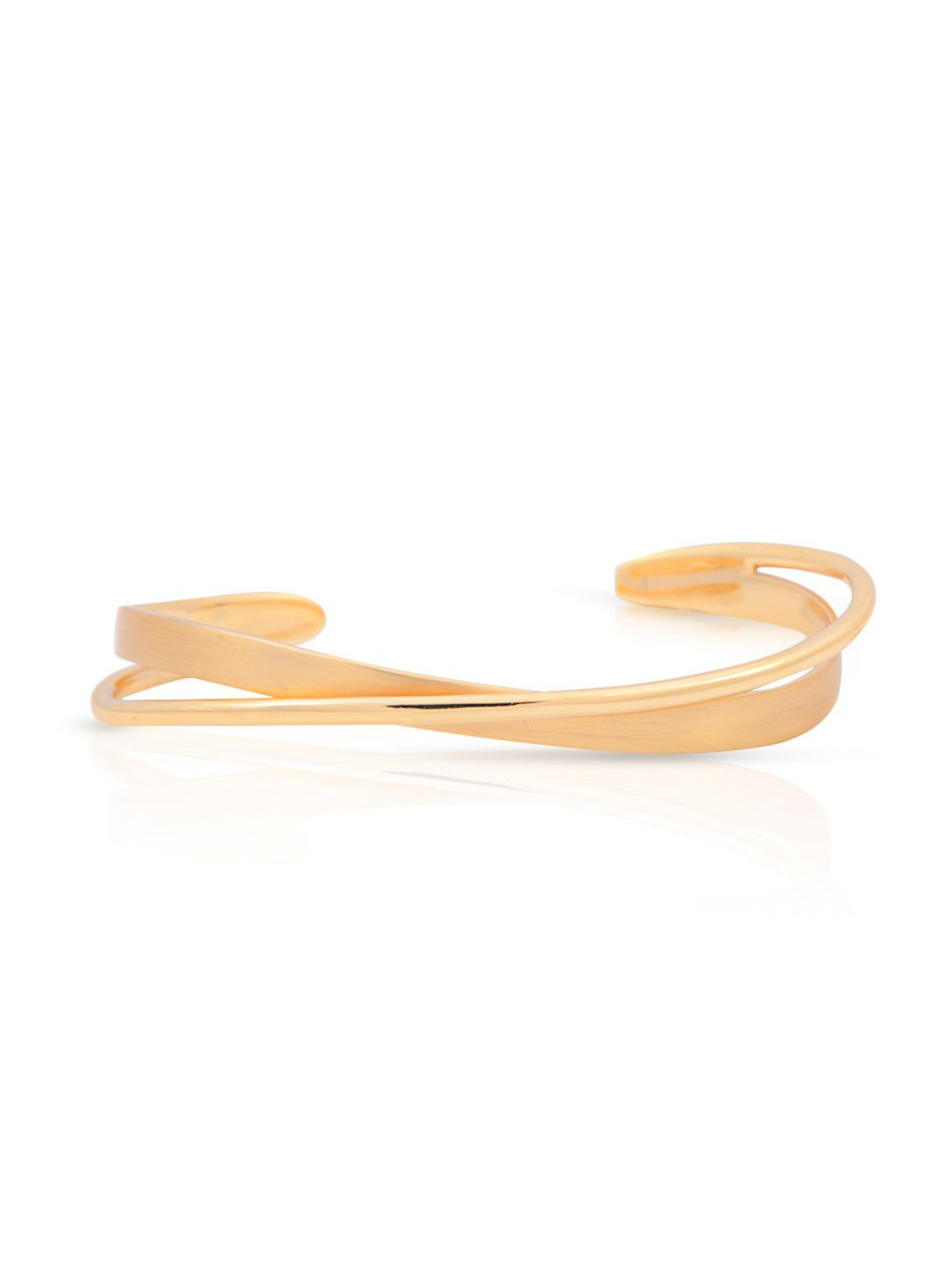 Perfectly Average Women 18k Gold Plated Jewellery Overlaped Cuff Bracelet