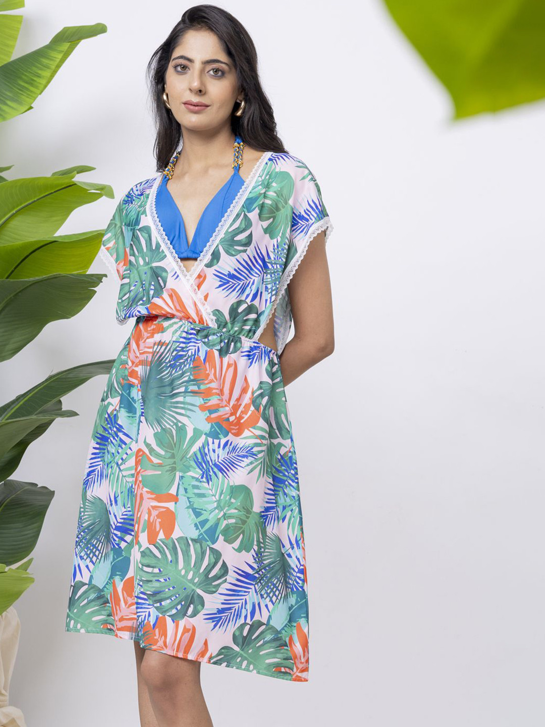 Aoba Tropical Cover Up Beachwear Dress