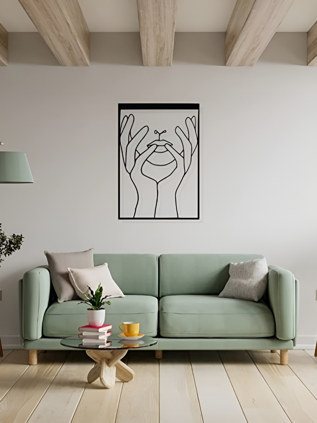 ARTROOMS Lady Metal Wall Art Matte Hanging Hall Signs and Plaques-25In