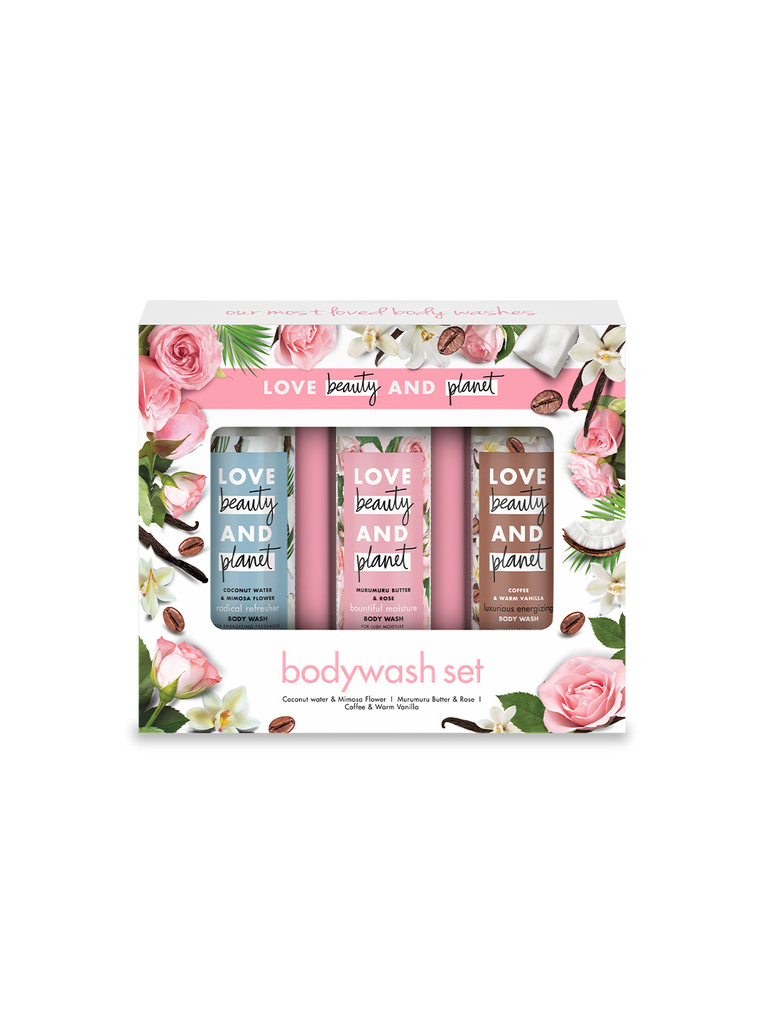 Love Beauty & Planet Set Of 3 Indulgent Body Wash Gift Set- 100 ml each