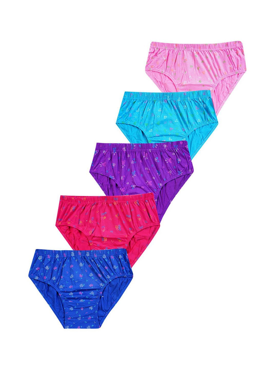 YELLOWDELIGHT Pack of 5 Mid Waist Hipster Briefs YD 633 Breeze (w) panties 2XL-5p