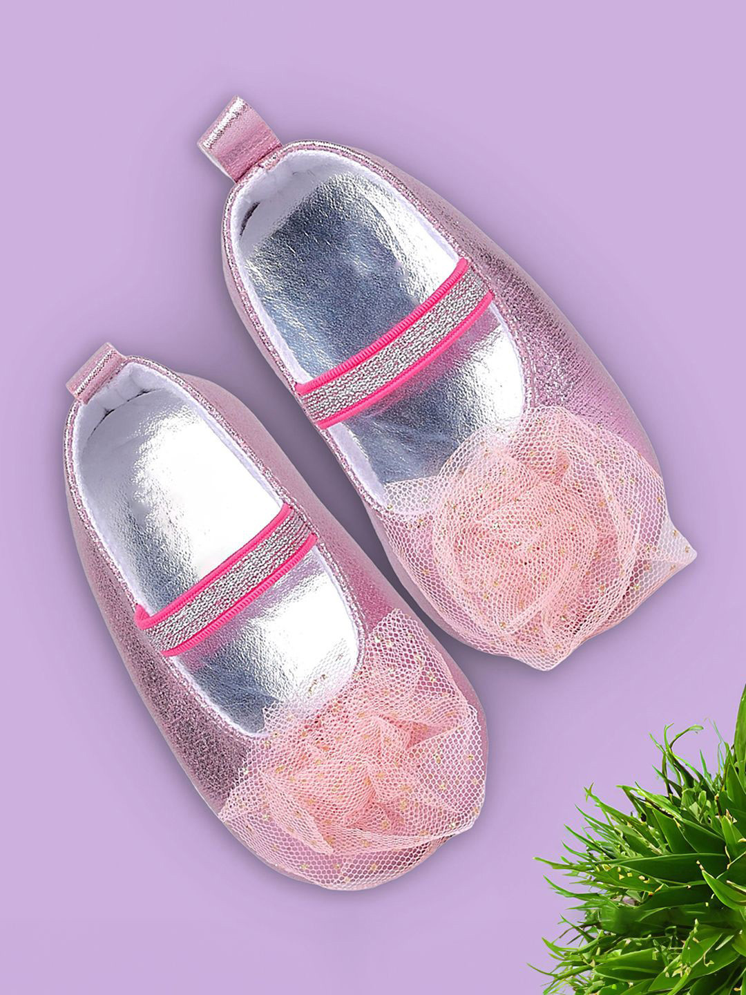 Baby Moo Kids-Girls Floral Applique Booties