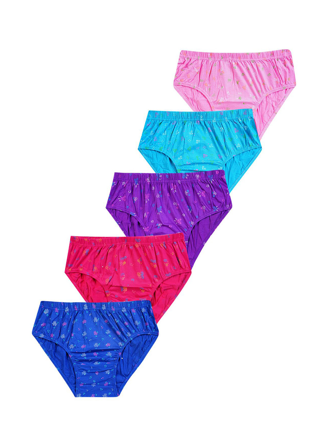 YELLOWDELIGHT Girls Pack Of 5 Printed Cotton Hipster Briefs YD 631 Breeze (g) panties 11-