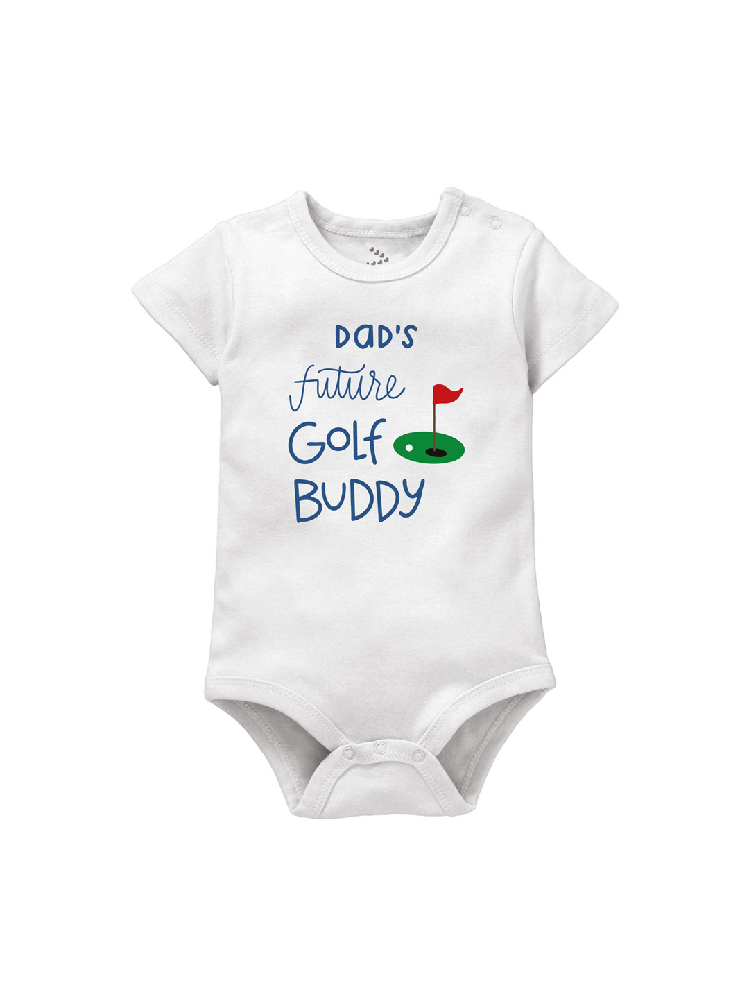 Zeezeezoo Infant Dad's Future Golf Buddy Printed Pure Cotton Bodysuit