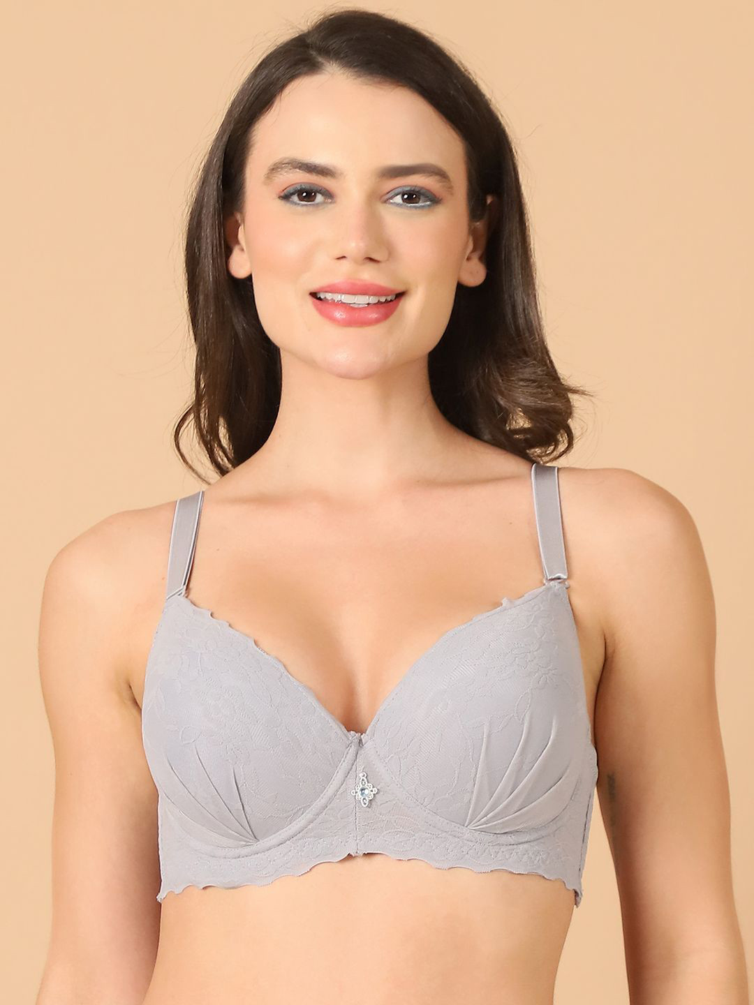 PrettyCat Half Coverage Underwired Lightly Padded T-shirt bra