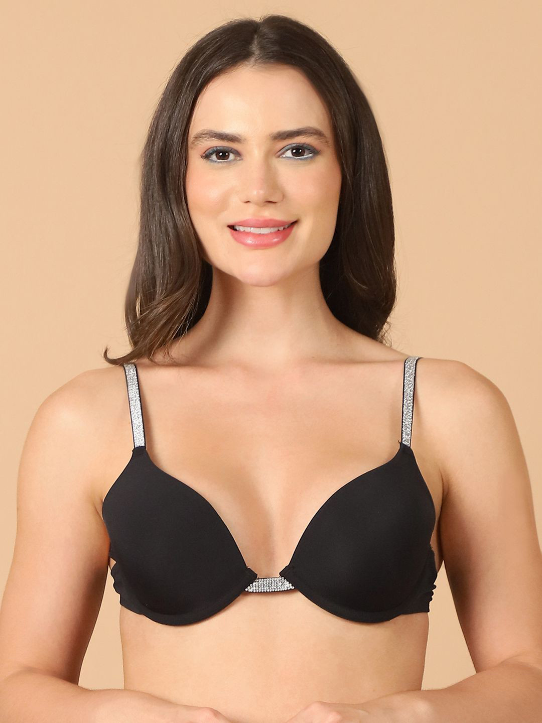 PrettyCat Half Coverage Underwired Low Back Lightly Padded Plunge Bra