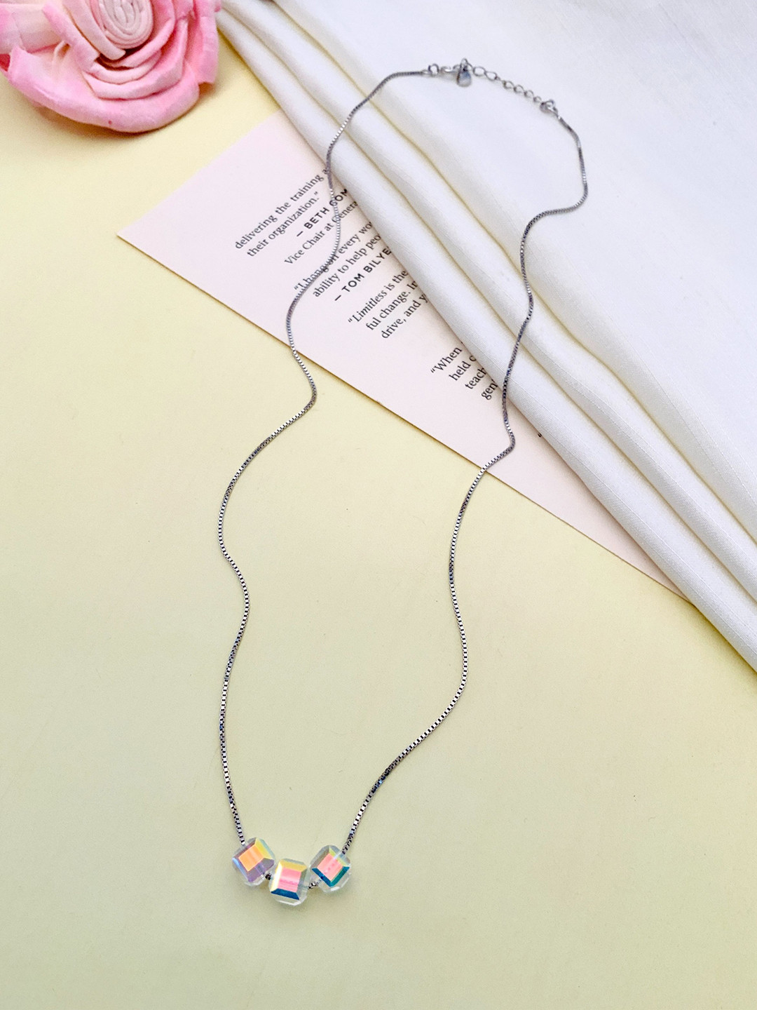 DURGA INTERNATIONAL 925 Sterling Silver Stone Studded Chain