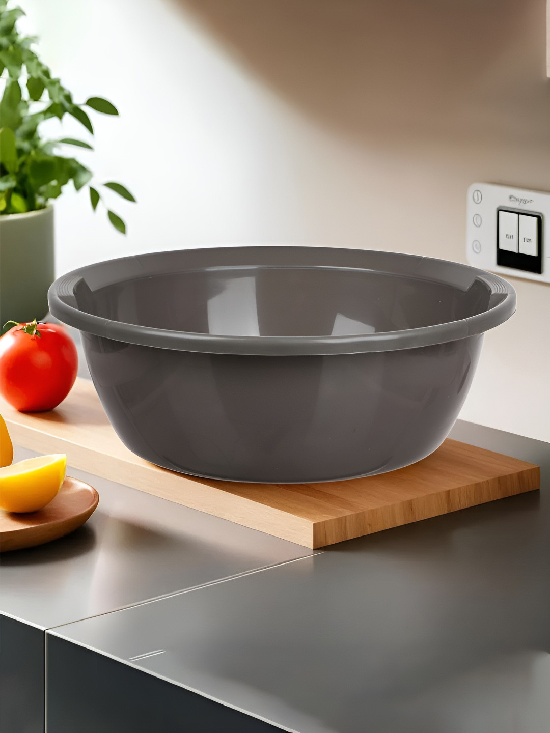 Kuber Industries Grey & Brown 6 Pieces Odor Free Fruit & Vegetable Basket 12 Ltr