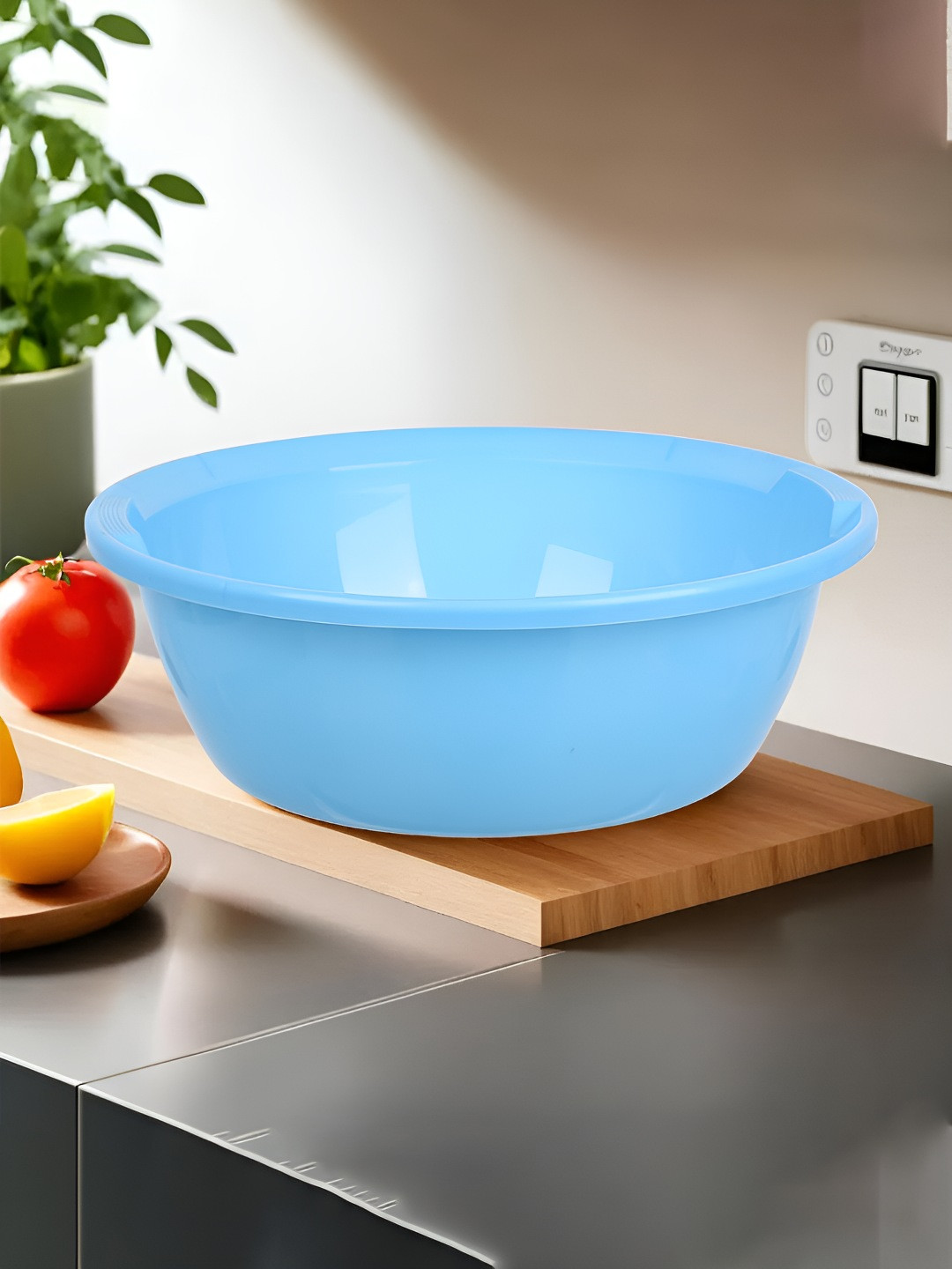 Kuber Industries Grey & Blue 4 Pieces Storage Baskets