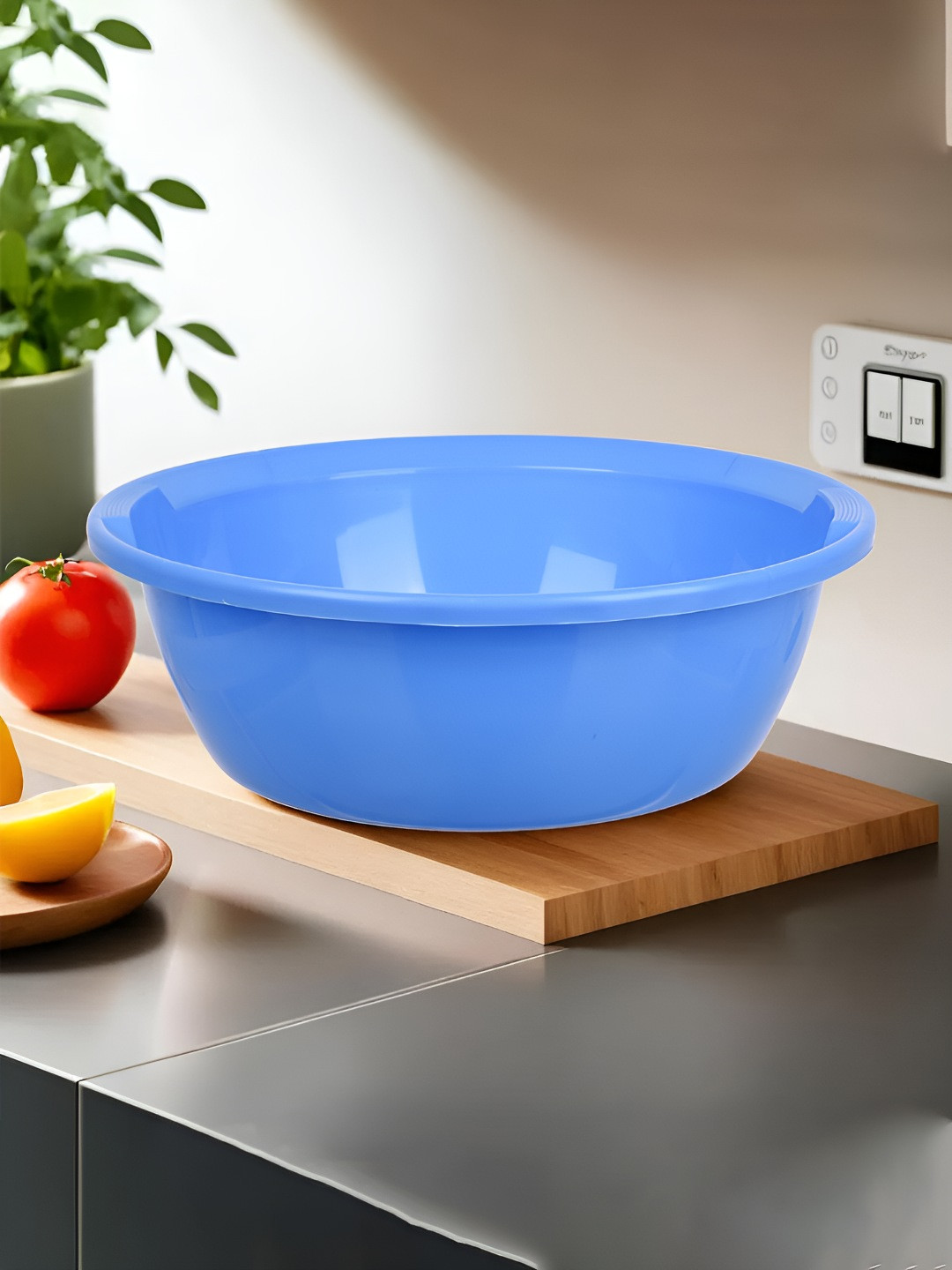 Kuber Industries Blue & Brown 6 Pieces Dishwasher Safe Fruit & Vegitable Baskets