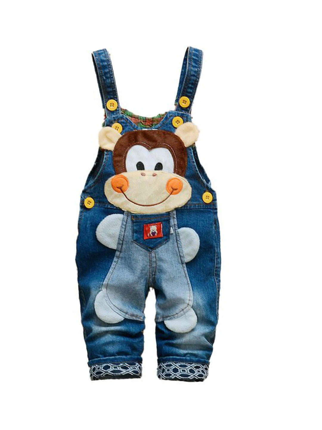 StyleCast x Revolte Infants Printed Cotton Dungarees